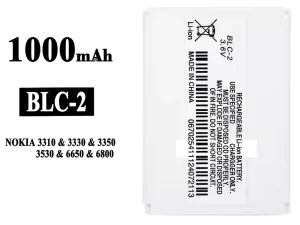 互換 バッテリー BLC-2 対応 Nokia 3310/3330/3350/3530/6650/6800
