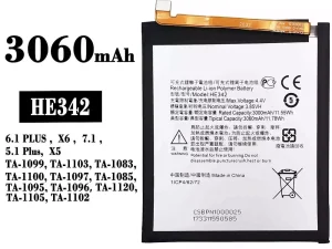 互換 バッテリー HE342 対応 Nokia 6.1 PLUS / 7.1 / 5.1 Plus /X5/X6
