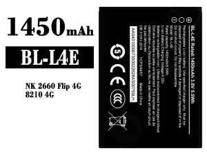 互換 バッテリー BL-L4E 対応 Nokia NK 2660 Flp 4G/8210 4G