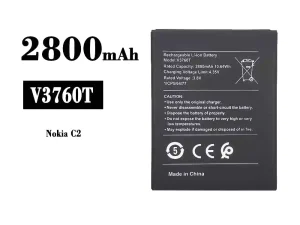 互換 バッテリー V3760T 対応 Nokia C2