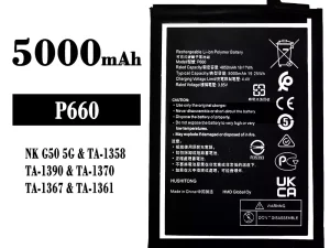 互換 バッテリー P660 対応 Nokia NK G50 5G