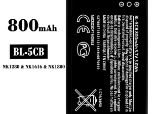 互換 バッテリー BL-5CB 対応 Nokia NK1280/NK1616/NK1800