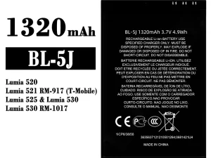 互換 バッテリー BL-5J 対応 Nokia Lumia 520 Lumia 521  Lumia 525 Lumia 530