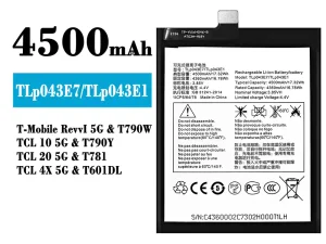 互換 バッテリー TLP043E7/TLP043E1 対応 Alcatel T-Mobile RevvI 5G/TCL 10 5G/TCL 20 5G/TCL 4X 5G