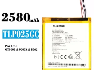 互換 バッテリー TLP025GC 対応 Alcatel pixi 4 7.0