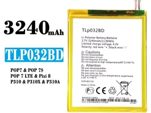 互換 バッテリー TLP032BD 対応 Alcatel POP 7/POP 7s/POP 7 lite/Pixi 8