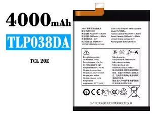 互換 バッテリー TLP038DA 対応 Alcatel TCL 20E