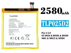 互換 バッテリー TLP025D2 対応 Alcatel Pixi 4 6.0