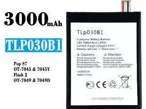 互換 バッテリー TLp030B1 対応 Alcatel pop s7/Flash 2