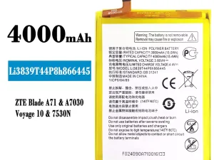 互換 バッテリー Li3839T44P8h866445 対応 ZTE Blade A71
