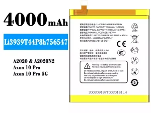 互換 バッテリー Li3939T44P8h756547 対応 ZTE Axon 10 Pro