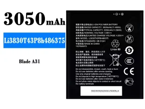 互換 バッテリー Li3830T43P8h486375 対応 ZTE Blade A31