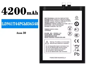 互換 バッテリー Li3941T44PGh836548 対応 ZTE Axon 30