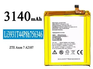 互換 バッテリー Li3931T44P8h756346 対応 ZTE Axon 7