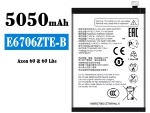 互換 バッテリー E6706ZTE-B 対応 ZTE Axon 60/60 Lite