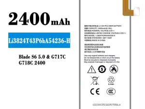 互換 バッテリー Li3824T43P6hA54236-H 対応 ZTE Blade S6 5.0