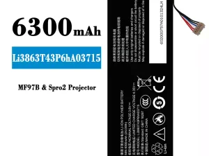 互換 バッテリー Li3863T43P6hA03715 対応 ZTE MF97B/Spro2 Projector