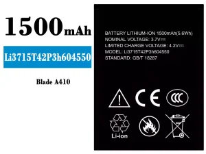 互換 バッテリー Li3715T42P3h604550 対応 ZTE Blade A410
