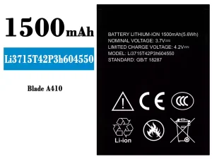 互換 バッテリー Li3816T43P4h604550 対応 ZTE Blade A410