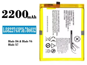 互換 バッテリー Li3822T43P3h786032 対応 ZTE Blade D6/Blade V6/Blade X7