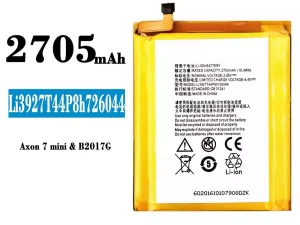互換 バッテリー Li3927T44P8h726044 対応 ZTE Axon 7 mini