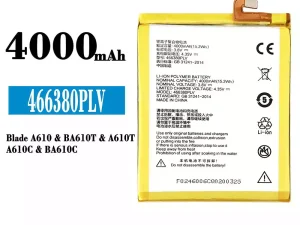 互換 バッテリー 466380PLV 対応 ZTE Blade A610/BA610T/A610T/A610C/BA610C