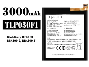 互換 バッテリー TLP030F1 対応 BlackBerry DTEK60/BBA100/BBA100-1/BBA100-2