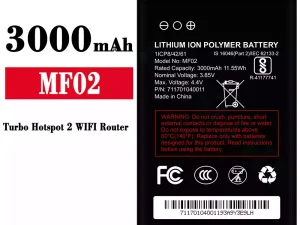 互換 バッテリー MF02 対応 Kyocera Turbo Hotspot 2 WIFI Router
