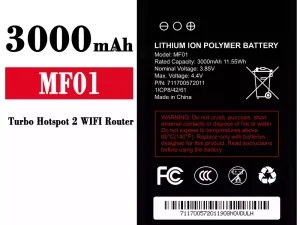 互換 バッテリー MF01 対応 Kyocera Turbo Hotspot 2 WIFI Router