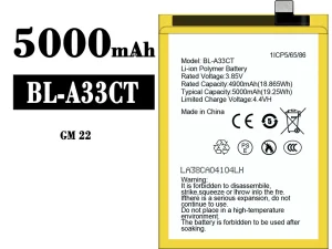互換 バッテリー BL-A33CT 対応 General Mobile GM 22