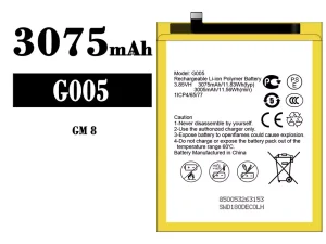 互換 バッテリー G005 対応 General Mobile GM 8
