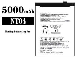 互換 バッテリー NT04 対応 Nothing Phone 3a Pro