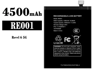 互換 バッテリー RE001 対応 T-Mobile Revvl 6 5G