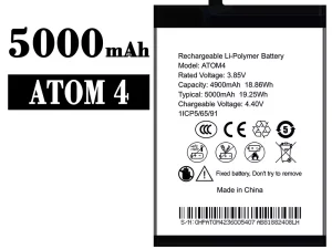 互換 バッテリー ATOM 4 対応 SYMPHONY