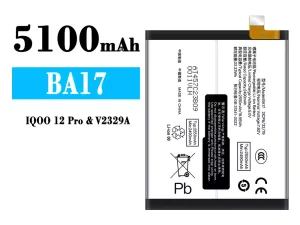 互換 バッテリー BA17 対応 IQOO 12 Pro/V2329A
