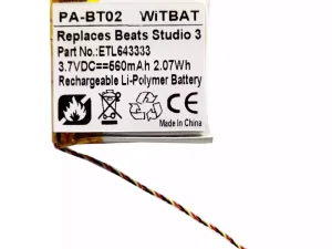 互換 ヘッドフォン バッテリー 対応 Beats Solo AEC643333,ETL643333