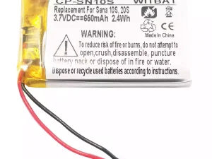 互換 ヘッドフォン バッテリー 対応 Sena 10S,20S,Sena 30K SP46,Sena Tufftalk Lite,Sena 10S-01,Sena 20s-01,Sena 20s evo,Sena 30K-01D,802540