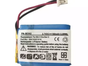 互換 ヘッドフォン バッテリー 対応 Bang & Olufsen EarSet 2,56416201016