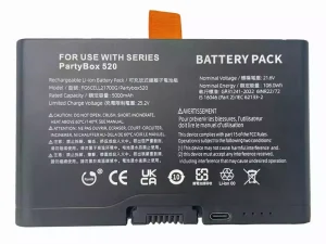 互換 スピーカー バッテリー 対応 JBL PartyBox 520,FG6CELL21700G